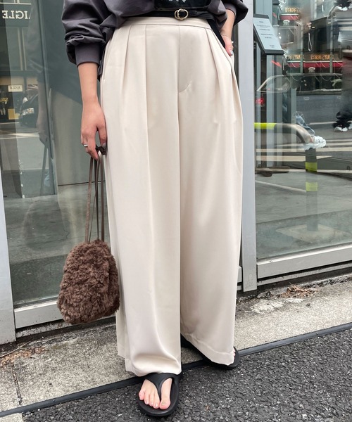 ジェナ・ワイド・ブリム・フェドラ Jena espace merveilleux パンツ 「美脚が叶う褒められパンツ