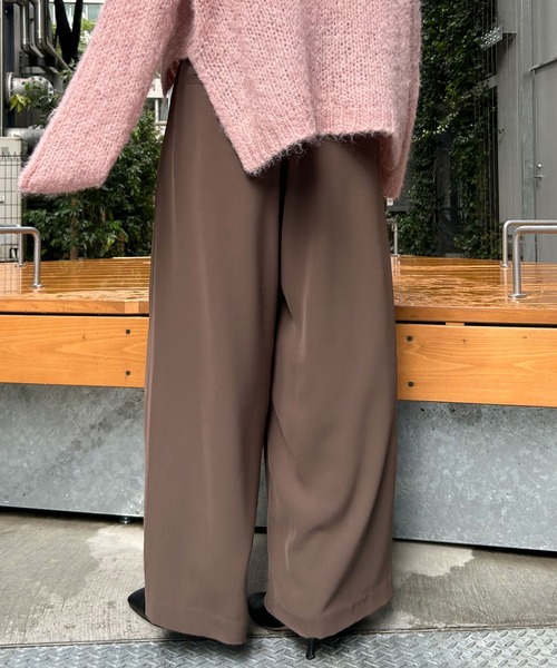 Jena espace merveilleux（ジェナ　エスパスメルヴェイユ）の「【ー3キロ見え！】トロミタックワイドパンツ（その他パンツ・レディース・キャメル/オリーブ/ブラック/ベージュ/グレー/カーキ・FREE）」の10枚目の写真