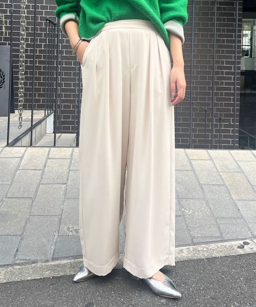 Jena espace merveilleux（ジェナ　エスパスメルヴェイユ）の「【ー3キロ見え！】トロミタックワイドパンツ（その他パンツ・レディース・キャメル/オリーブ/ブラック/ベージュ/グレー/カーキ・FREE）」の17枚目の写真