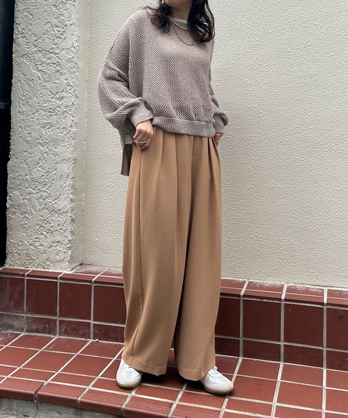 Jena espace merveilleux（ジェナ　エスパスメルヴェイユ）の「【ー3キロ見え！】トロミタックワイドパンツ（その他パンツ・レディース・キャメル/オリーブ/ブラック/ベージュ/グレー/カーキ・FREE）」の19枚目の写真