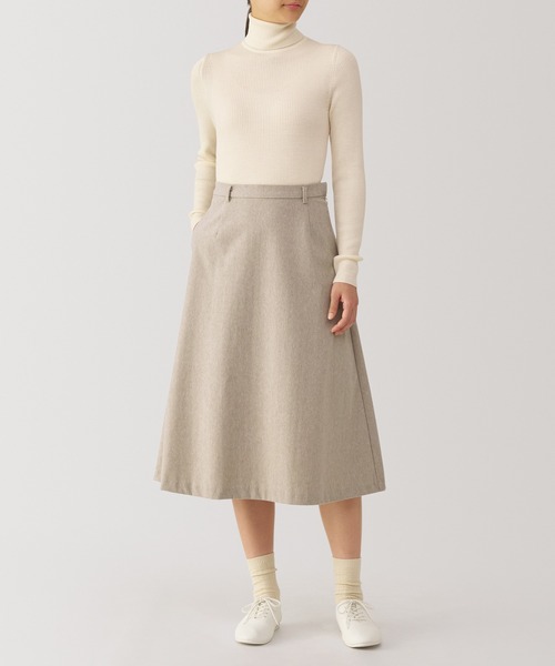 無印良品(ムジルシリョウヒン)の「婦人 ストレッチ起毛フレアスカート(スカート・レディース・ブラウン系/ベージュ/ブラック・XL/L/M/S)」の8枚目の写真