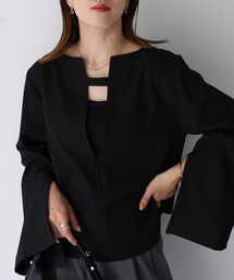 前後2WAYキーネックトップス