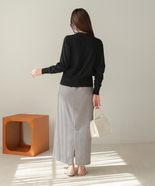 Bab（バブ）の「スカラップデザインニットカーデ（カーディガン/ボレロ・レディース・ベージュ/ブラウン/ブラック/オフホワイト・FREE）」の20枚目の写真