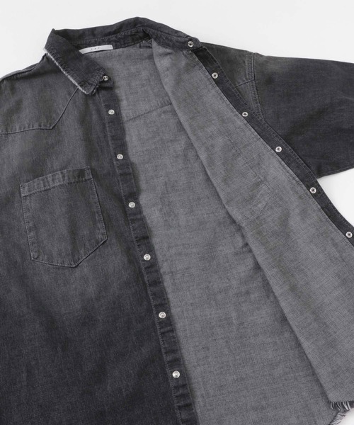 KBF（ケイビーエフ）の「オーバーデニムシャツ（シャツ/ブラウス・レディース・ブルー/ブラック・ONE）」の20枚目の写真
