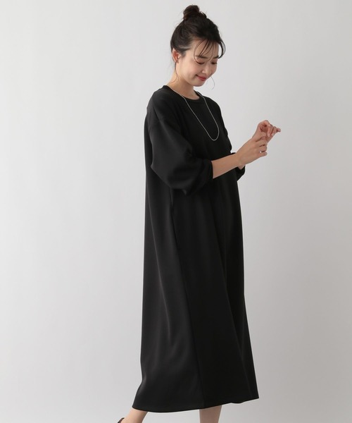 GLOBAL WORK Smile Seed Store（グローバルワーク スマイルシードストア）の「上品スウェットワンピース/129676（ワンピース・レディース・ベージュ/チャコール/ブラック・LARGE/X-LARGE/MEDIUM/SMALL）」の7枚目の写真