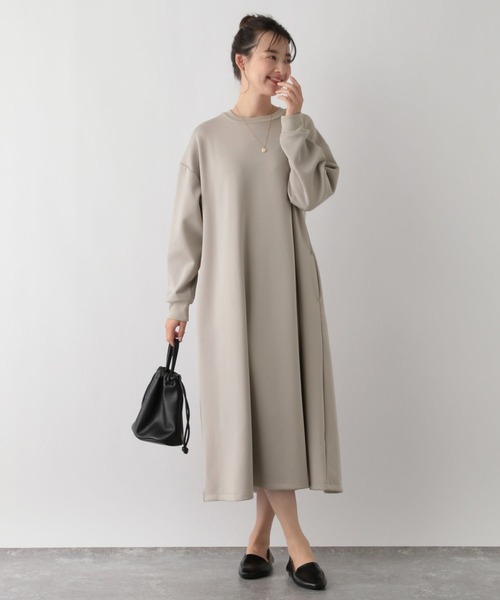GLOBAL WORK Smile Seed Store（グローバルワーク スマイルシードストア）の「上品スウェットワンピース/129676（ワンピース・レディース・ベージュ/チャコール/ブラック・LARGE/X-LARGE/MEDIUM/SMALL）」の13枚目の写真