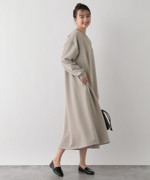 GLOBAL WORK Smile Seed Store（グローバルワーク スマイルシードストア）の「上品スウェットワンピース/129676（ワンピース・レディース・ベージュ/チャコール/ブラック・LARGE/X-LARGE/MEDIUM/SMALL）」の15枚目の写真