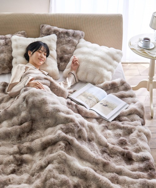 セール】ぽこぽこボリュームファー 毛布（D）/ 寝具 掛け布団（寝具