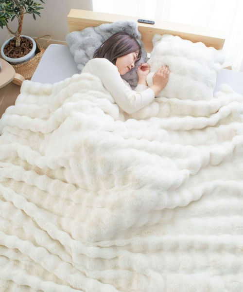 ニトリ　ぽこぽこファータッチ毛布 140×200 cm 2枚合わせ毛布 ポコポコ シングル(A24 MO S) | ニトリネット