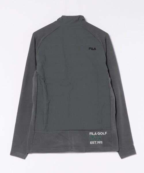 FILA GOLF(フィラゴルフ )の「【FILA GOLF/フィラゴルフ】薄中綿ハーフジップシャツ ゴルフ(シャツ/ブラウス・メンズ・ダークグレー/ブラック/オフホワイト・LARGE/X-LARGE/XX-LARGE/MEDIUM)」の4枚目の写真