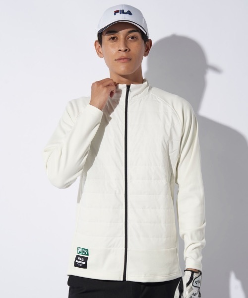 FILA GOLF(フィラゴルフ )の「【FILA GOLF/フィラゴルフ】薄中綿ハーフジップシャツ ゴルフ(シャツ/ブラウス・メンズ・ダークグレー/ブラック/オフホワイト・LARGE/X-LARGE/XX-LARGE/MEDIUM)」の5枚目の写真