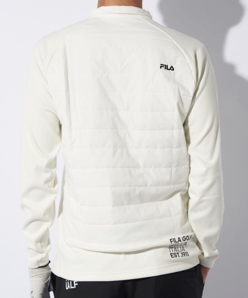 FILA GOLF(フィラゴルフ )の「【FILA GOLF/フィラゴルフ】薄中綿ハーフジップシャツ ゴルフ(シャツ/ブラウス・メンズ・ダークグレー/ブラック/オフホワイト・LARGE/X-LARGE/XX-LARGE/MEDIUM)」の11枚目の写真