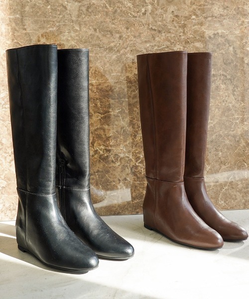 Launa lea（ラウナレア）の「【25秋冬新色】5cmインヒールロングブーツ(S149)（ブーツ・レディース・ブラック/ダークブラウン/ブラウン系その他/ブラック系その他・S/M/L/LL）」の19枚目の写真