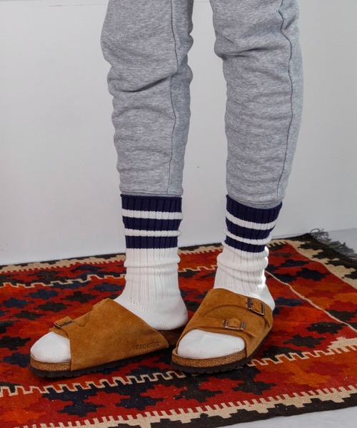 rasox（ラソックス）の「rasox（ラソックス）／　クラシックライン・リブクルー（ソックス/靴下・レディース・ネイビー/ブラック×ホワイト/ボルドー/ホワイト・MEDIUM/SMALL/LARGE）」の6枚目の写真