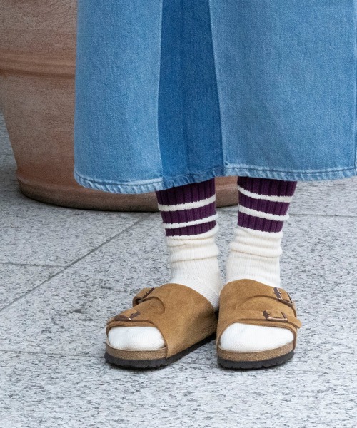 rasox（ラソックス）の「rasox（ラソックス）／　クラシックライン・リブクルー（ソックス/靴下・レディース・ネイビー/ブラック×ホワイト/ボルドー/ホワイト・MEDIUM/SMALL/LARGE）」の7枚目の写真