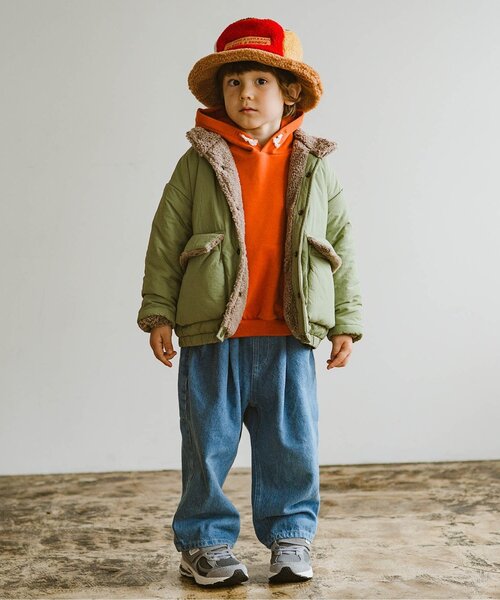 p.premier（ピードットプルミエ）の「ゆるシルエットのかぶりパーカー（パーカー・キッズ・オレンジ/アイボリー/グリーン・110/100/90/80/140/130/120）」の8枚目の写真