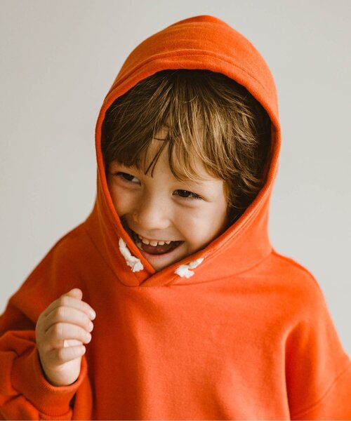 p.premier（ピードットプルミエ）の「ゆるシルエットのかぶりパーカー（パーカー・キッズ・オレンジ/アイボリー/グリーン・110/100/90/80/140/130/120）」の20枚目の写真