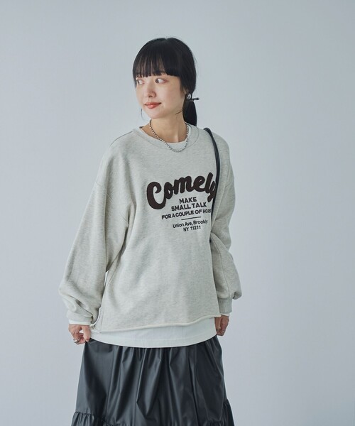 セール】アソートロゴ刺繍裏毛クルーネックスウェット（スウェット