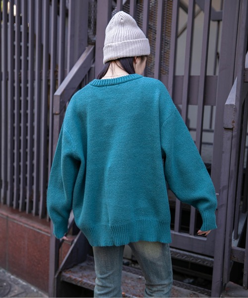 GORGE（ゴージ）の「《USAフラッグ×オーバーシルエット》レディース ニット セーター 主役級 春秋冬（ニット/セーター・レディース・オフホワイト/グレー/ネイビー/グリーン/ボルドー・F）」の19枚目の写真