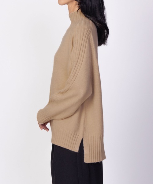 NAVY(ネイビー)の「nAvy 洗えるニット もっちりもちもち ハイネックプルオーバー(ニット/セーター・レディース・オレンジ/ベージュ/グリーン/ブラック・M/L)」の15枚目の写真