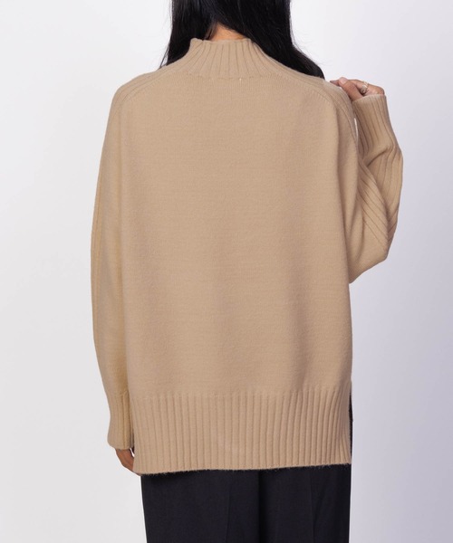 NAVY(ネイビー)の「nAvy 洗えるニット もっちりもちもち ハイネックプルオーバー(ニット/セーター・レディース・オレンジ/ベージュ/グリーン/ブラック・M/L)」の16枚目の写真