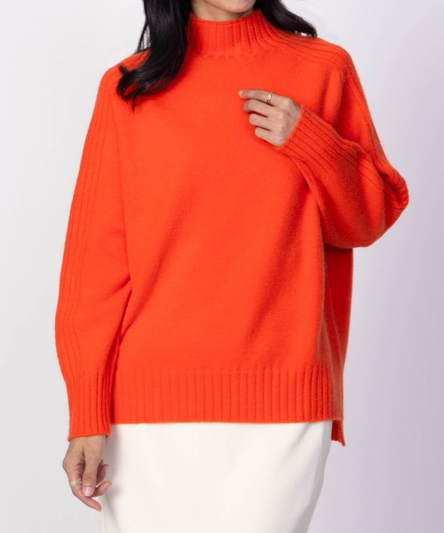 NAVY(ネイビー)の「nAvy 洗えるニット もっちりもちもち ハイネックプルオーバー(ニット/セーター・レディース・オレンジ/ベージュ/グリーン/ブラック・M/L)」の22枚目の写真
