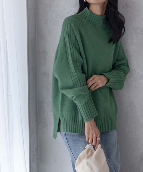 nAvy 洗えるニット もっちりもちもち ハイネックプルオーバー（ニット