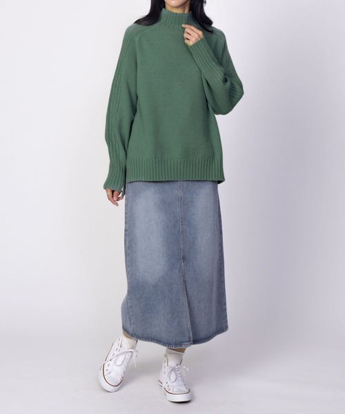 nAvy 洗えるニット もっちりもちもち ハイネックプルオーバー（ニット