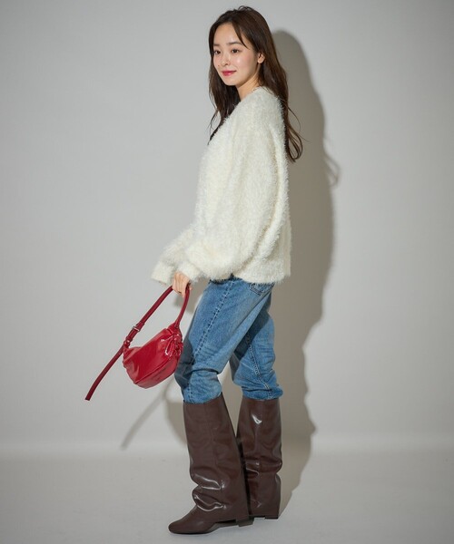 PUBLUX（パブリュクス）の「PUBLUX/パブリュクス フェイクレザー カバーブーツ　限定展開（ブーツ・レディース・ブラック/ブラウン・23.0cm/24.0cm/25.0cm）」の17枚目の写真