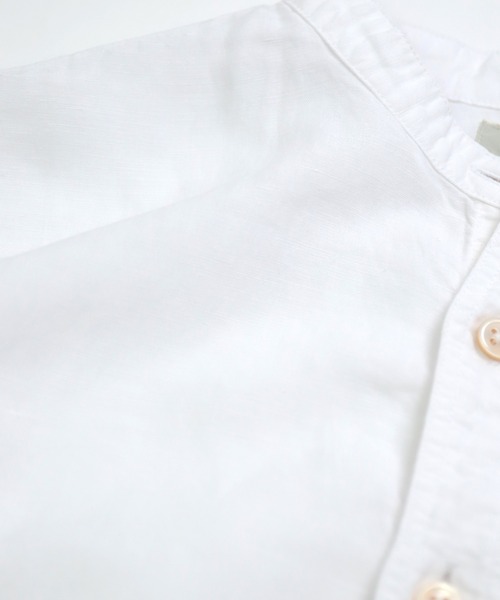 OMNIGOD（オムニゴッド）の「[OMNIGOD mens / オムニゴッド] リヨセルリネンポプリン スタンドカラーワークシャツ（シャツ/ブラウス・メンズ・ホワイト/ネイビー/ブラック・2/3/4）」の18枚目の写真