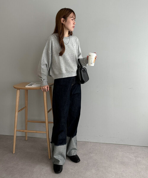 DISCOAT(ディスコート)の「【新色追加/WEB限定】袖ロゴ刺繍ショートスウェット(Tシャツ/カットソー・レディース・チャコールグレー/グレー/ライトベージュ/グレー系その他/ピンクベージュ/グレー系その他2/ブラウン・MEDIUM)」の18枚目の写真