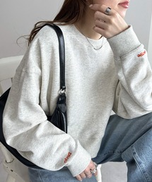 【新色追加/WEB限定】袖ロゴ刺繍ショートスウェット