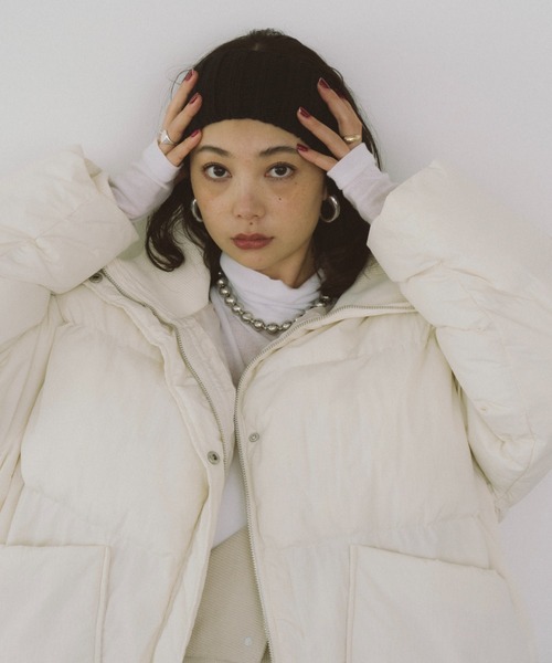 HANNE（アン）の「ワイドリブニットヘアバンド（ヘアバンド・レディース・グレー/アイボリー/ブラック・FREE）」の13枚目の写真