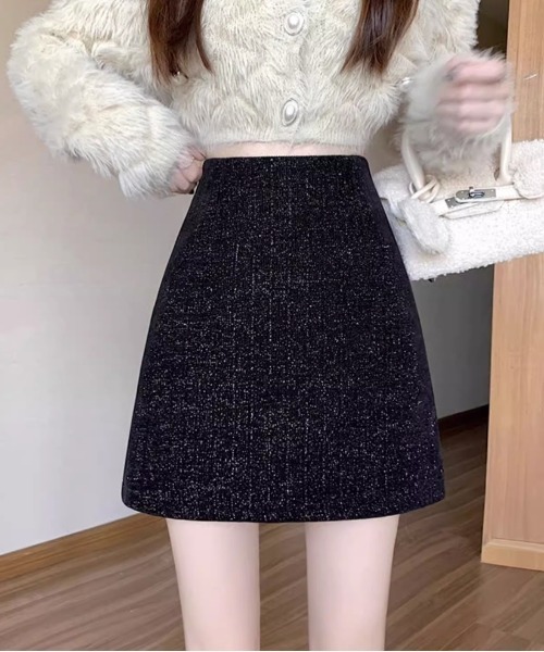 gossip!ロサンゼルス(ゴシップロサンゼルス)の「Y2K インナーパンツ付ラップ風ミニスカート(スカート・レディース・ブラック・S/M)」の14枚目の写真
