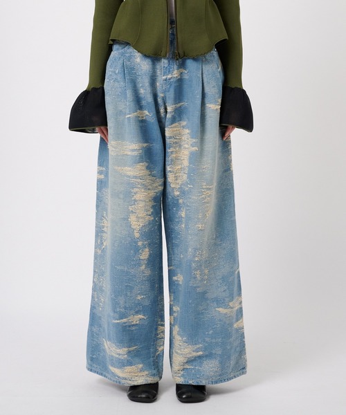 TAAKK DENIM WIDE PANTS/ワイドデニムパンツ TAAKK/ターク】DENIM WIDE PANTS/ワイドデニムパンツ（デニム