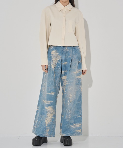 TAAKK/ターク】DENIM WIDE PANTS/ワイドデニムパンツ（デニム