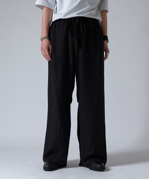 Lui's（ルイス）の「レーヨンリネンイージーパンツ（その他パンツ・メンズ・チャコールグレー/ホワイト/ブラック・S/M）」の3枚目の写真