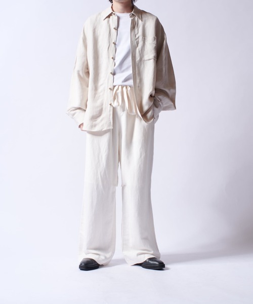 Lui's（ルイス）の「レーヨンリネンイージーパンツ（その他パンツ・メンズ・チャコールグレー/ホワイト/ブラック・S/M）」の21枚目の写真