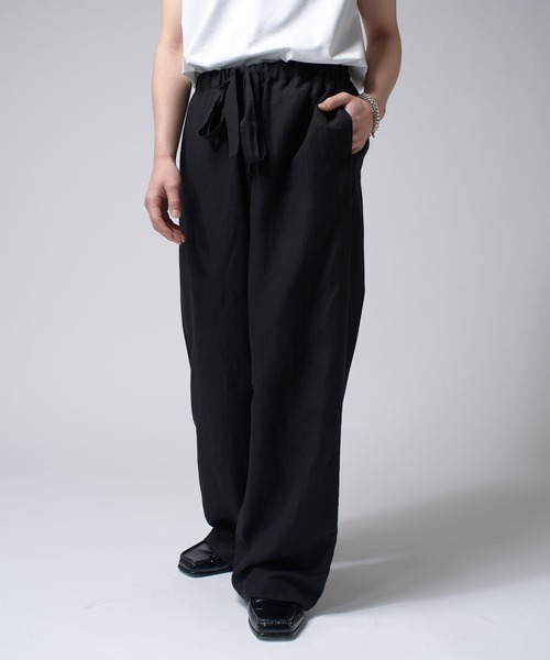 Lui's（ルイス）の「レーヨンリネンイージーパンツ（その他パンツ・メンズ・チャコールグレー/ホワイト/ブラック・S/M）」の6枚目の写真