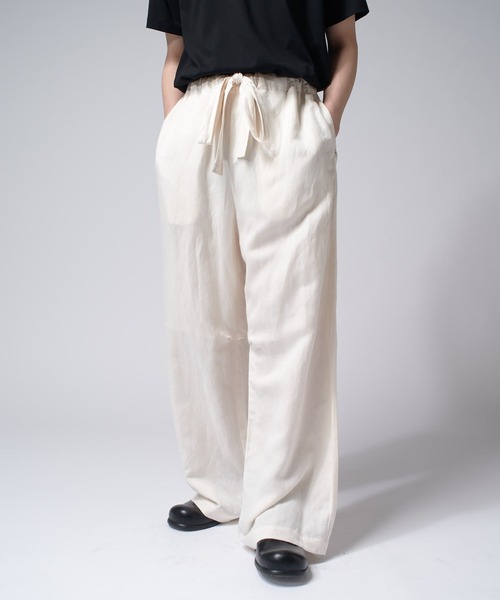 Lui's（ルイス）の「レーヨンリネンイージーパンツ（その他パンツ・メンズ・チャコールグレー/ホワイト/ブラック・S/M）」の16枚目の写真