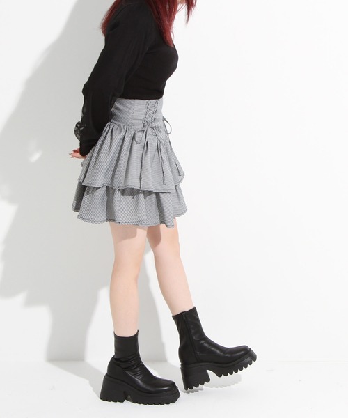 DearMyLoveRose(ディアマイラブローズ)の「厚底ストレッチフィットショートブーツ 【大きいサイズ有】(ブーツ・レディース・ブラック/ブラウン/オフホワイト・22.5cm/23cm/23.5cm/24cm/24.5cm/25cm)」の4枚目の写真