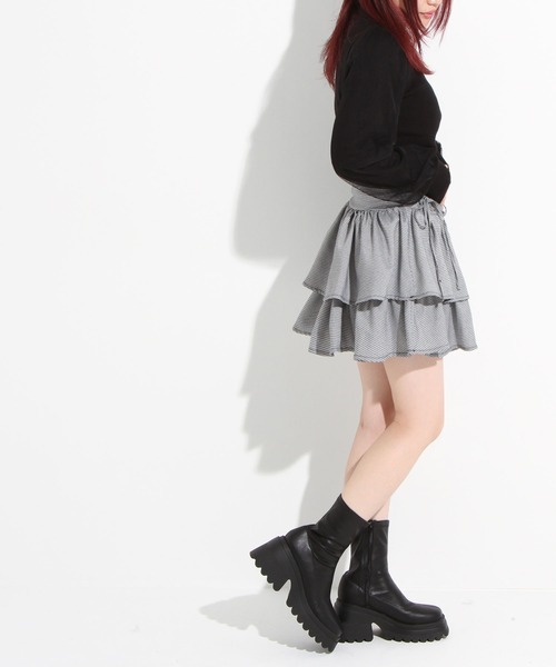 DearMyLoveRose(ディアマイラブローズ)の「厚底ストレッチフィットショートブーツ 【大きいサイズ有】(ブーツ・レディース・ブラック/ブラウン/オフホワイト・22.5cm/23cm/23.5cm/24cm/24.5cm/25cm)」の5枚目の写真