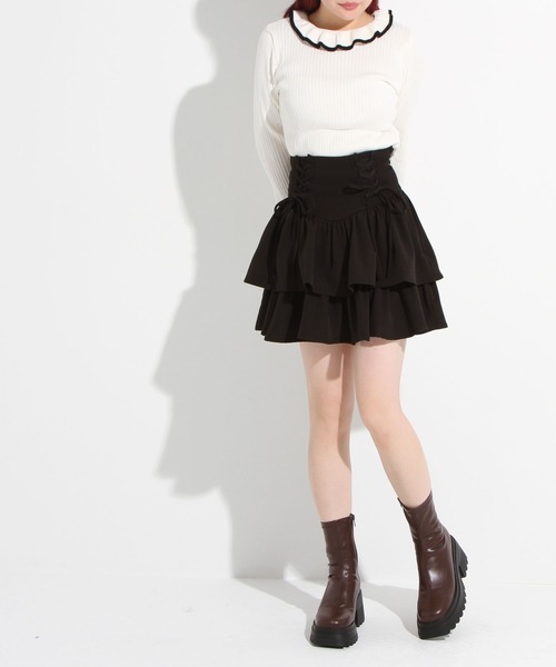 DearMyLoveRose(ディアマイラブローズ)の「厚底ストレッチフィットショートブーツ 【大きいサイズ有】(ブーツ・レディース・ブラック/ブラウン/オフホワイト・22.5cm/23cm/23.5cm/24cm/24.5cm/25cm)」の12枚目の写真