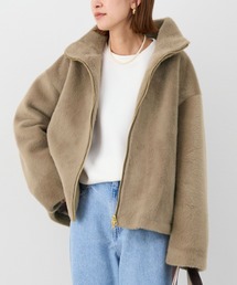 スタンドカラーファーブルゾン