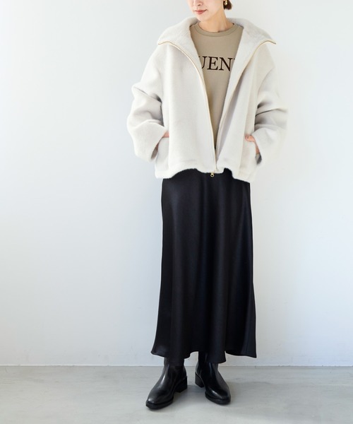 マイカアンドディール　ブルゾン マイカアンドディール MICA&DEAL no collar zip blouson （L