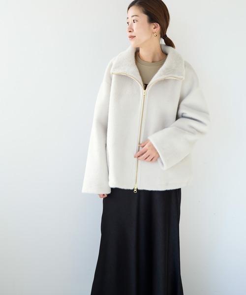 MICA&DEAL（マイカ＆ディール）の「スタンドカラーファーブルゾン