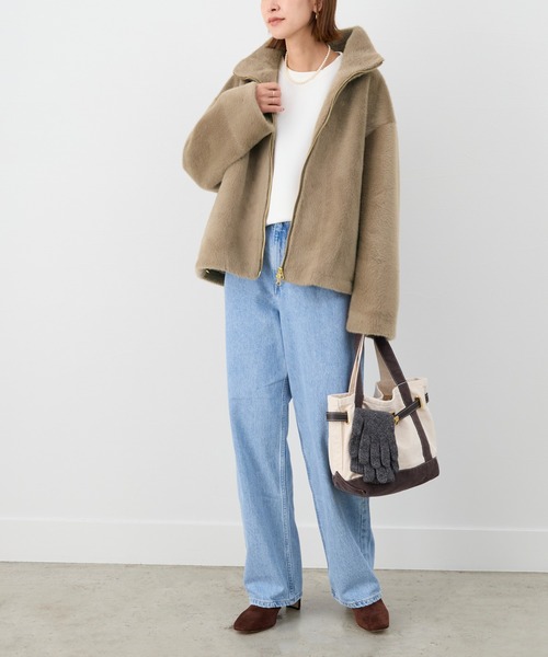 MICA&DEAL（マイカ＆ディール）の「スタンドカラーファーブルゾン