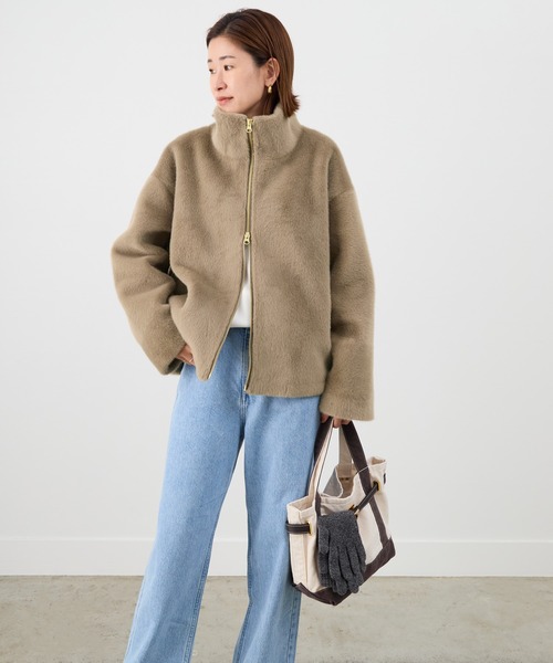 マイカアンドディール　ブルゾン マイカアンドディール MICA&DEAL no collar zip blouson （L