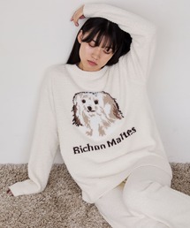 forksy.(フォルクシー)の【forksy.】ルームウェア DOGジャガードプルオーバー&パンツ セット(ルームウェア/パジャマ)