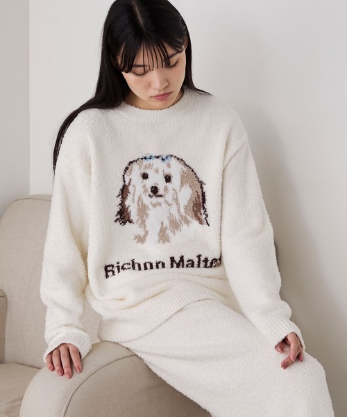 forksy.(フォルクシー)の「【forksy.】ルームウェア DOGジャガードプルオーバー&パンツ セット(ルームウェア/パジャマ・レディース・ブラック/オフホワイト/ピンク/ホワイト系/ホワイト系2/ライトブルー・FREE/LONG/SHORT)」の21枚目の写真